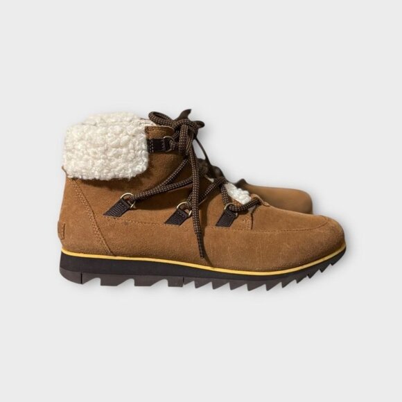 Sorel Women's Harlow Lace Cozy Boot 9 Waterproof Leather Ankle Booties Worn 2x - Picture 7 of 9